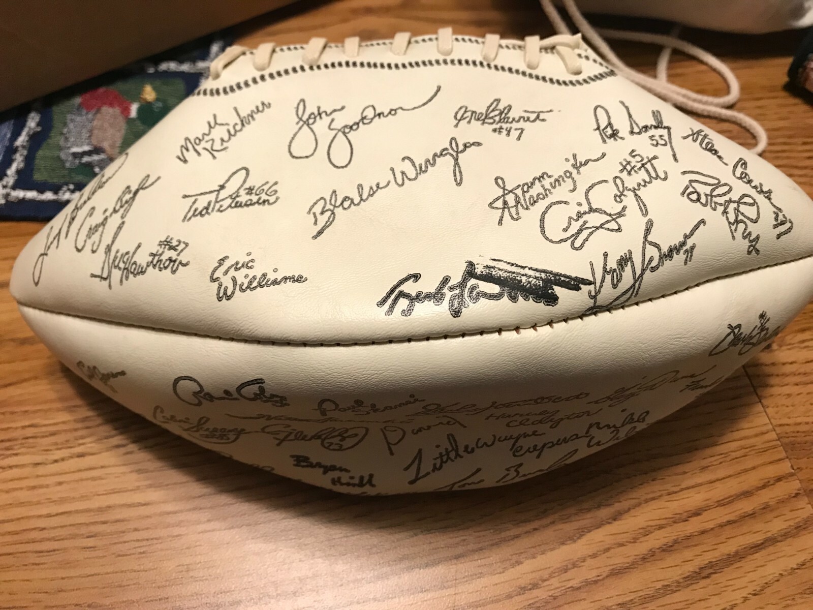 LOT (2) PITTSBURGH STEELERS SOUVENIR FOOTBALLS FASCIMILE SINGATURES