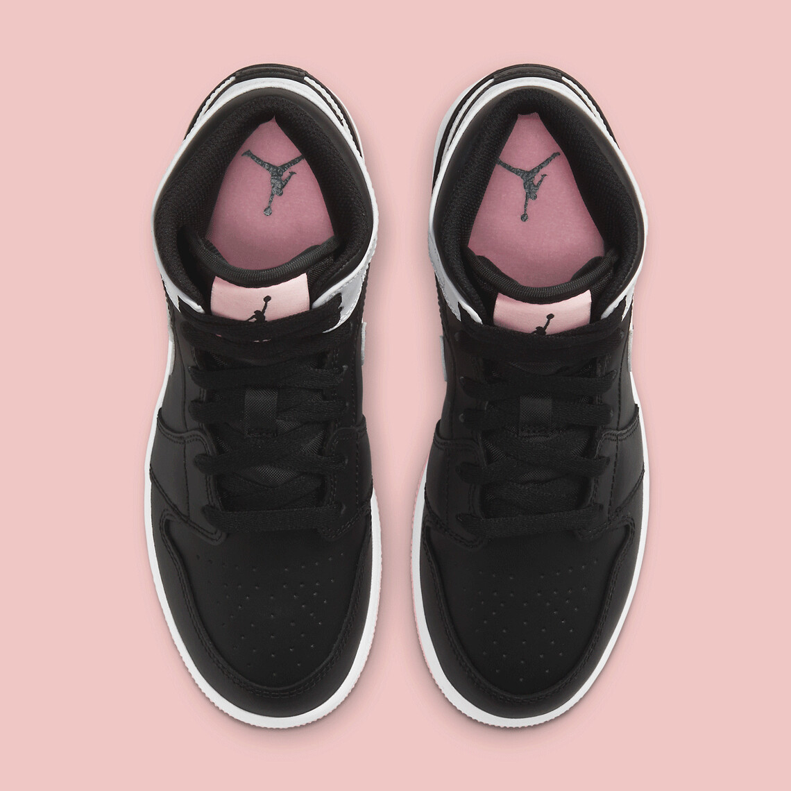 Nike GS Air Jordan Retro I 1 Mid Pink Arctic Punch Black