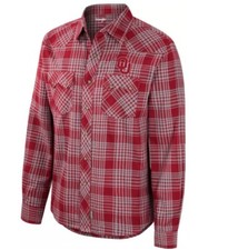 Wrangler Men's Oklahoma Sooners Crimson Plaid Button Down Shirt Size M