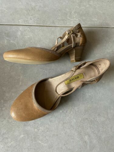Escarpins Vintage Bocage T36 - Bicolore Bordeaux Et Marron, Talons Hauts, Cuir, Occasion Bon état