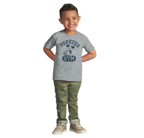 Vintage Cartoon Popeye Workout Gym Cool Gift Toddler Boy Girl Youth T Shirt Tee - Picture 3 of 9