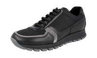 Prada Leder Nylon Prax Sneaker - 3E6026 - Schwarz - Neu - 38,5 39
