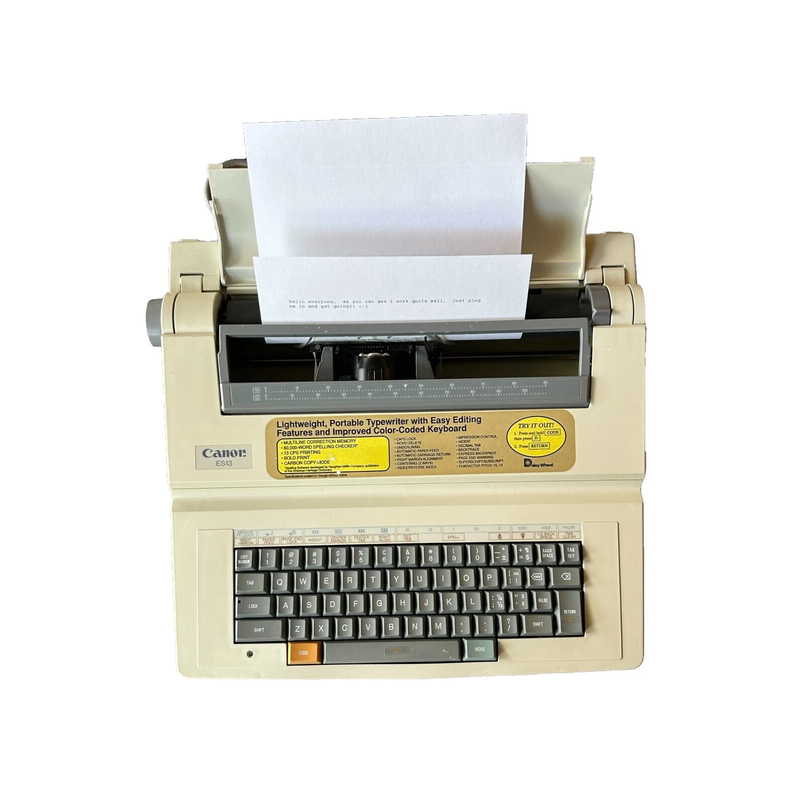 Canon Typewriters & Word Processors