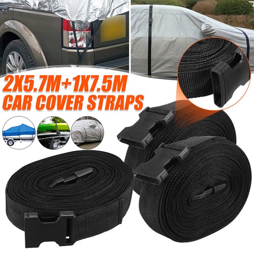 Black Car Cover Straps Additional Strap Kit For Outdoor X 3 (2x5.7m+1x7.5m) eBay