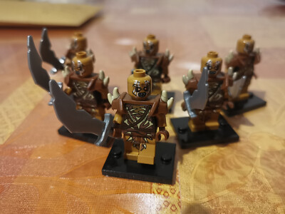 6x Herr der Ringe lord of the ring hobbit gundabad ork minifiguren Klemmbaustein
