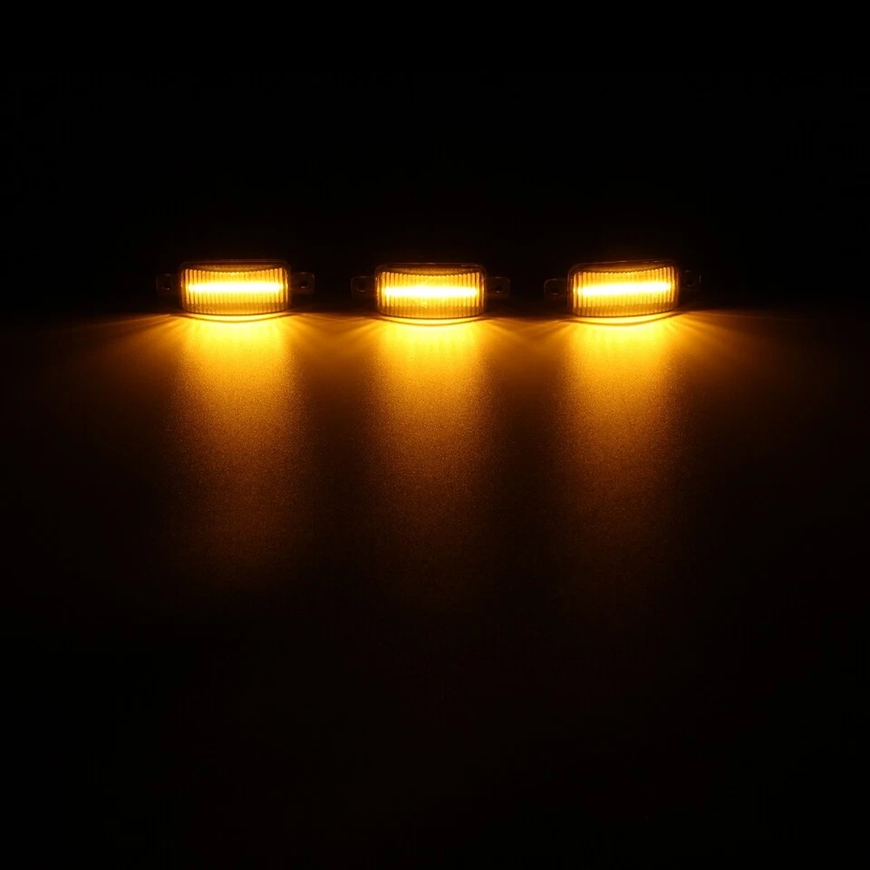 Para Ford F-150 F-250 Super Duty Raptor Rejilla Ámbar LED Marcador Luz Pod Foto 2 de 4