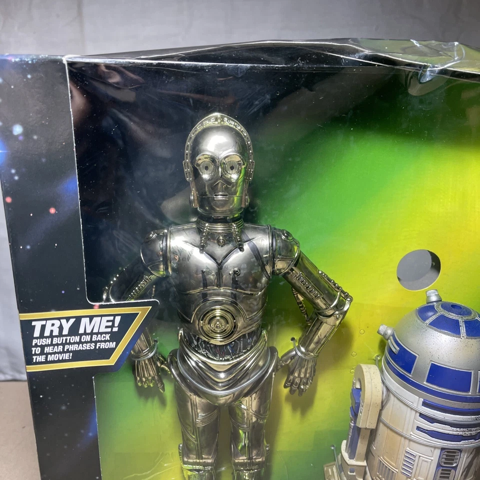 Juego de figuras de colección de acción electrónica Star Wars Kenner C-3PO R2-D2 12 pulgadas 12" Foto 2 de 4