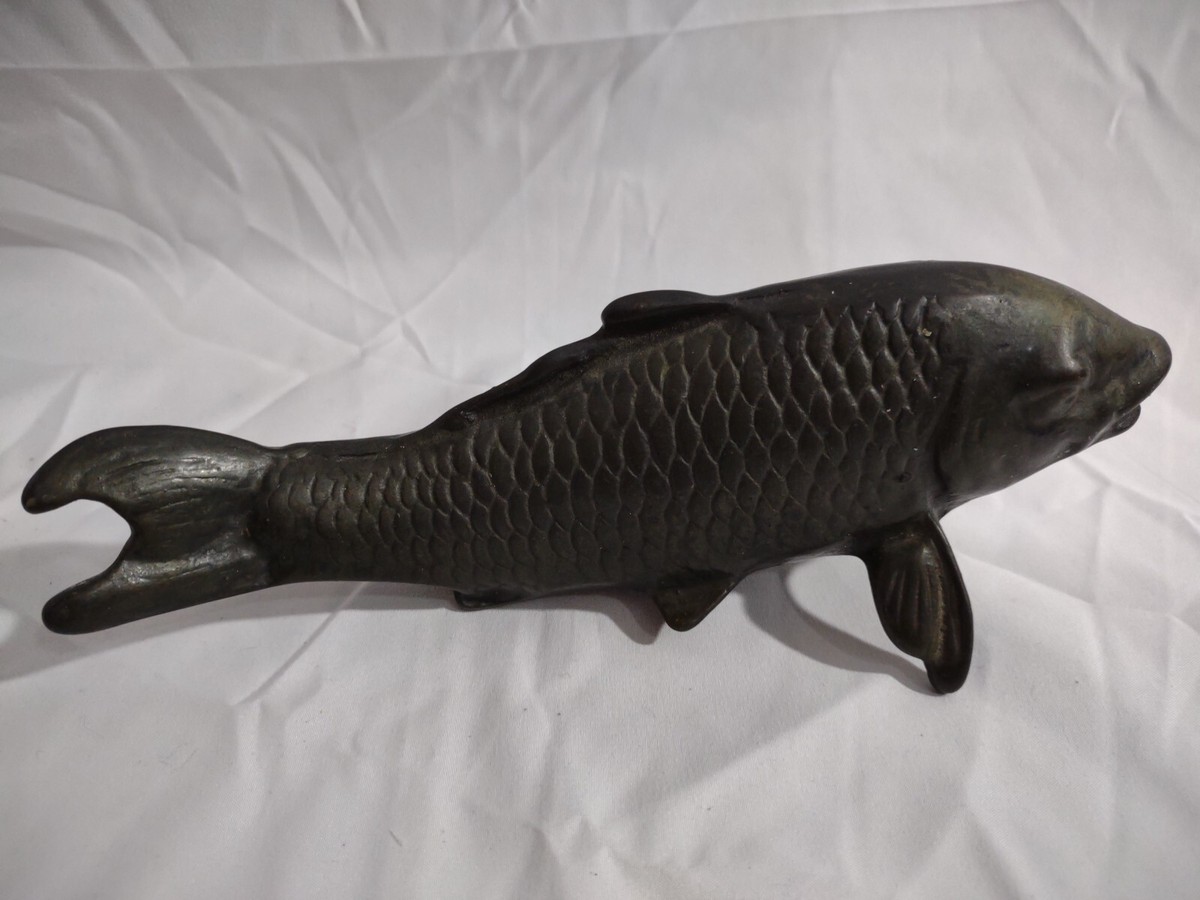 Carp Fish Metal statue 8.6 inch Japanese Metalwork Figurine | eBay