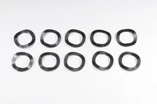 Lot of 10 Spring Washers 14mm ID 21mm OD 0.3mm Thick Black Metal Wave Crinkle