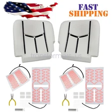 Driver & Passenger Foam Cushion & Heater Element Pad Kit For 2003-2006 Chevy GMC