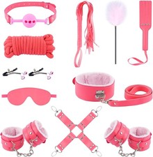 Sex Bondage BDSM Kit Restraints Set with Adjustable Handcuffs Ankle Cuffs Callor