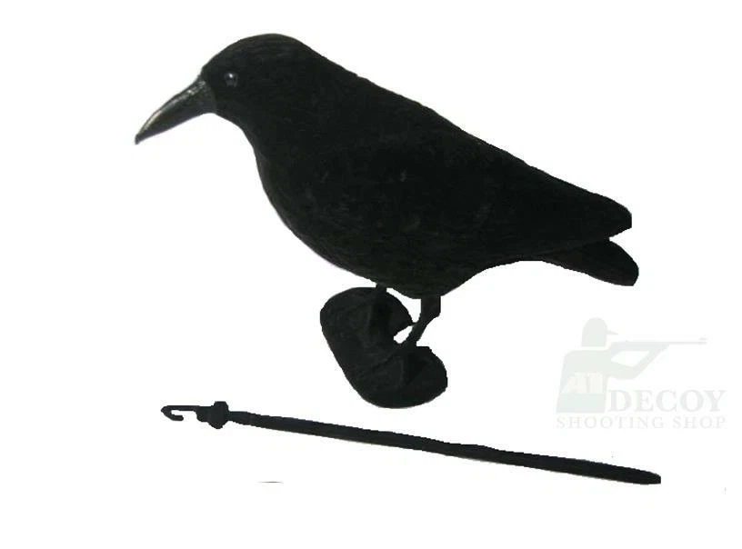 6x Flocked Crow Rook Raven Full Body Decoys. With Feet & Stake HIGH QUALITY - Image 2 of 4