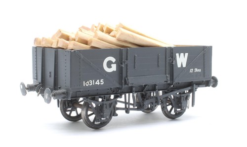 UNBEKANNTE MARKE "O" SPUR GWR GRAU BELADENE PLANKE #103145 BAUSATZ GEBAUTER WAGGON | Zustand: Used