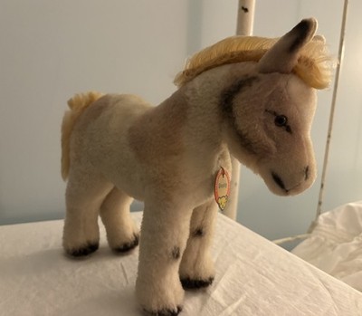 Vintage Steiff Horse Shetland Pony Sheddy Stuffed Plush Animal  11'' L With Tag