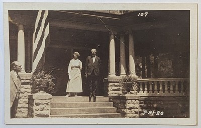 RPPC 1920 Warren G Harding Front Porch Campaign Launch Photo Postcard Marion OH