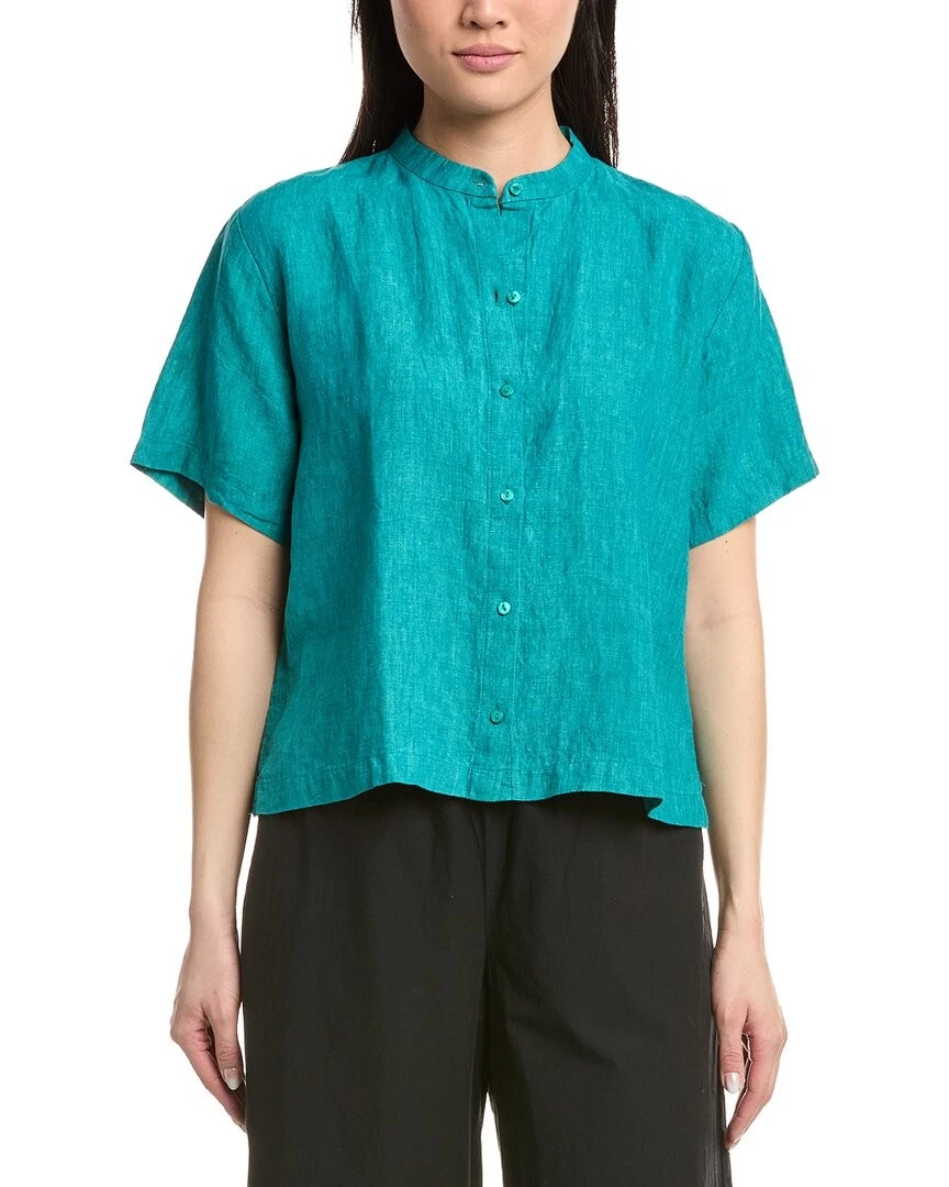 Eileen Fisher Mandarin Collar Linen Shirt Women's
Opens in a new window or tab