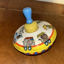 Vintage 1950  s Ohio Art Tin Toy Spinning Top F1