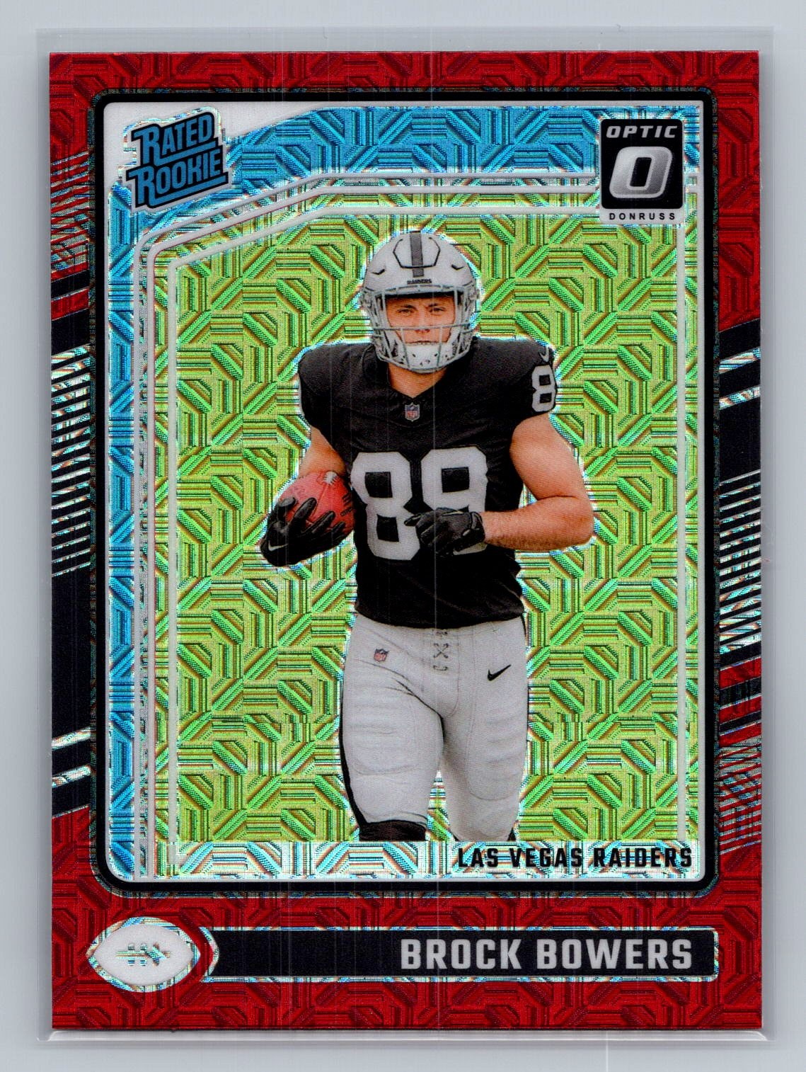 Brock Bowers 2024 Donruss Optic #215 Red Mojo Rated Rookie RC Raiders