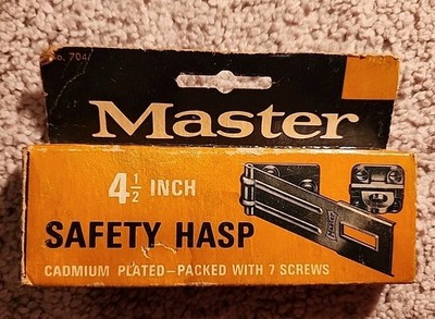 Vintage Master Lock Company Safety Hasp In Box 4.5 Inch 