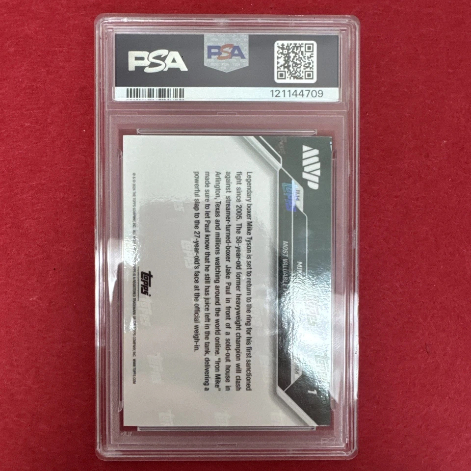 2024 Topps Now Boxing Mike Tyson #1 PSA Mint 9 - Image 2 of 2