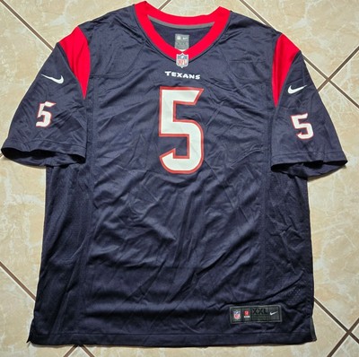 Nike Jalen Pitre #5 Houston Texans Blue Football Jersey Men's 2XL