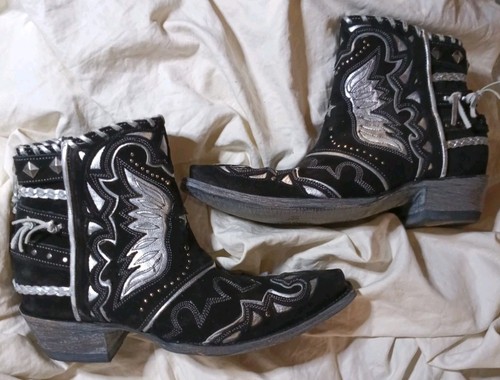 Old Gringo Eagle Flight 6" Black/Silver Woman's 7 B