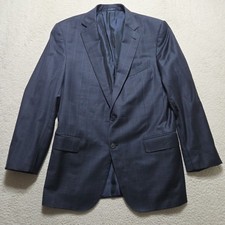 Ermenegildo Zegna Blazer Men 54R Plaid 100 Wool Made In Italy Windowpane