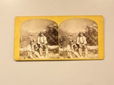 Native American Indian Stereoview Photo Big Head And Bears Rib Sioux Chiefs
