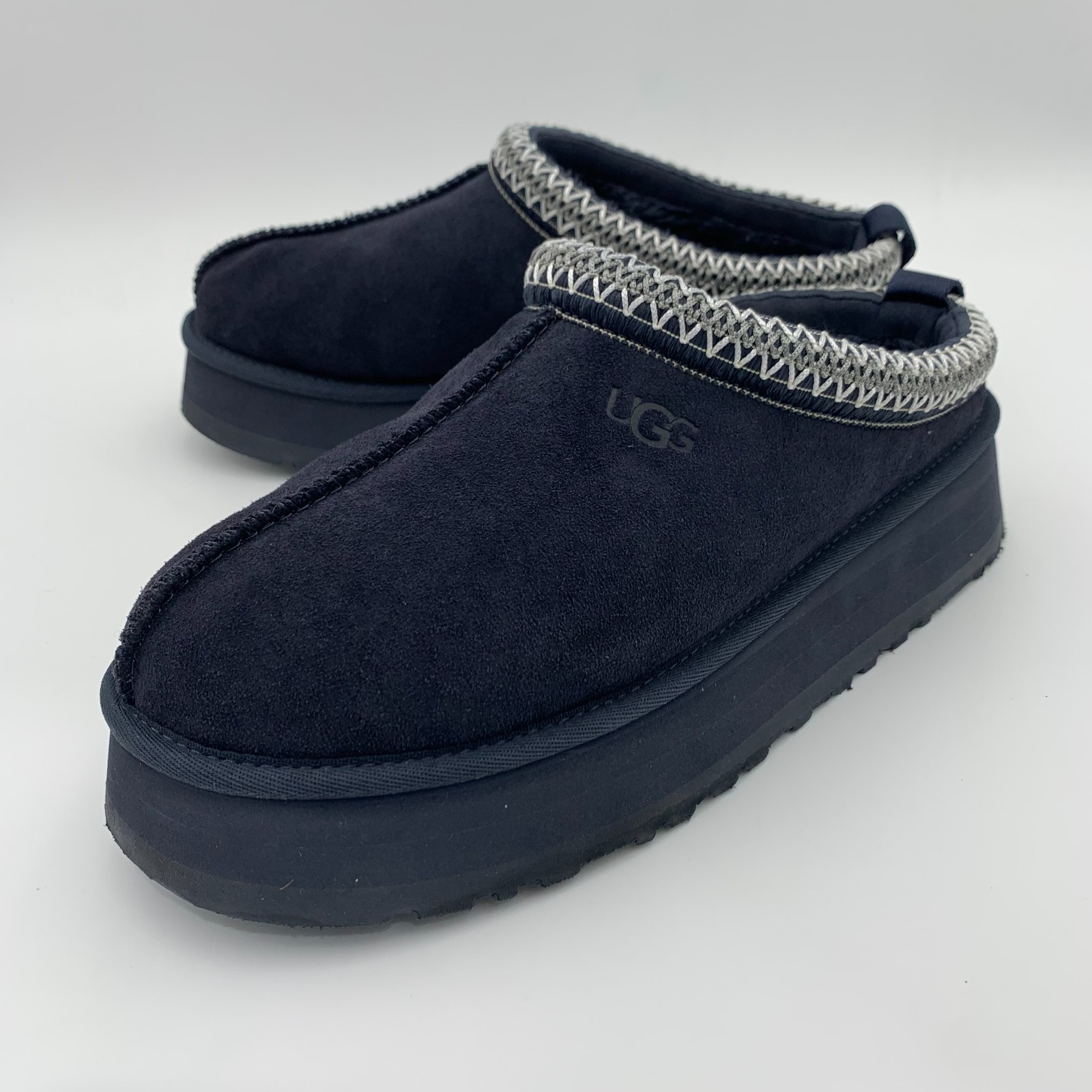 UGG New w/ Box W Tazz Suede Eve Blue Slipper image 3