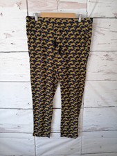 Boden Womens Trousers Size 18 Blue Cheetah Print Pull On Lounge Pants Tapered