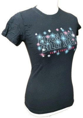   ELTON JOHN BILLY JOEL Women's Face 2 Face Tour T-Shirt Sz Medium *Runs Small*