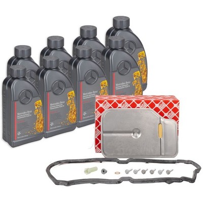 febi Getriebefilter Satz + 8L ORIGINAL Getriebeöl für MERCEDES 7-Gang 722.9