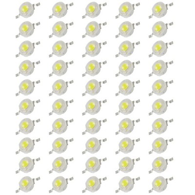 50Pcs LED Light Bulb Lamp Spotlight Source Chip Bead 1W COB High Power