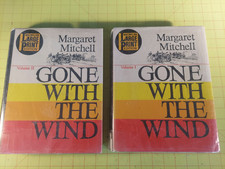 Vintage Gone With The Wind Macmillan Large Print Edition Volume I and II 