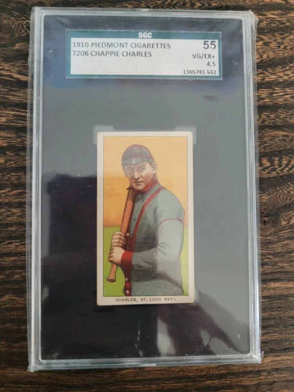 1909 T206 CHAPPIE CHARLES PIEDMONT 350 BACK SGC 4.5 BASEBALL ST. LOUIS CARDINALS