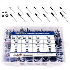 810pcs Pop Rivet Assortment Kit ,1/8",3/32", 5/32'',3/16" 14 Sizes with Washers