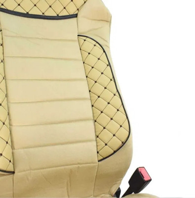 DELUX Beige Sitzbezüge Mit Öko-Leder Und Wildleder Für Iveco S-Way Lkw