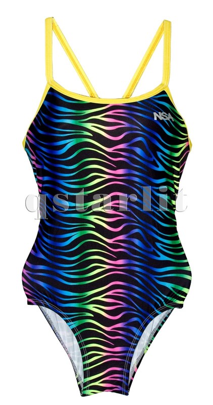 Girl's Female Racing Training Bathing One Piece Swimsuit Swimwear Size S, 26, 10