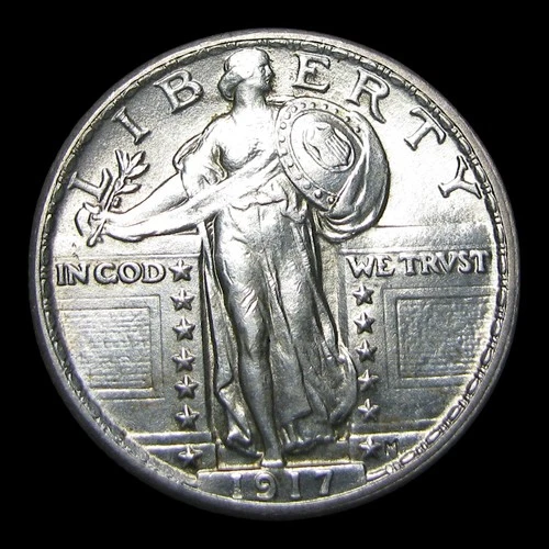 1917 Type 2 Standing Liberty Quarter Silver - Gem BU+ Stunning Coin  ---- #KK188