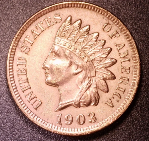 1903 Indian Head Cent - Uncirculated RED GEM - BEAUTIFUL COIN! - FREE SHIPPING