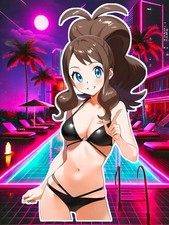 Adult Anime Waifu Pokemon Hilda 6" Vinyl Sticker