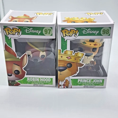 Lot Of 2 FUNKO POP  Robin Hood #97 & Prince John #98 