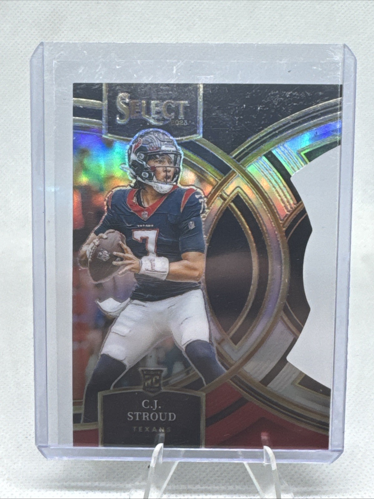 2023 Panini Select-Premier Level C.J. Stroud #183 Black & Red Prizm Die-Cut (RC)