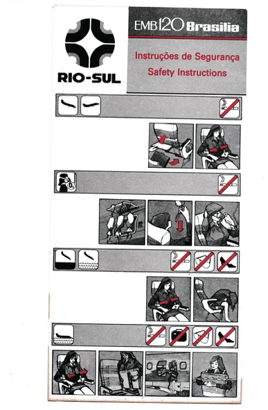 Safety card Rio Sul Emb 120 Brasilia - Photo 1/1