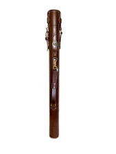 FLY FISHING LEATHER ROD TUBE, CASE 85 cm/ 33 inch