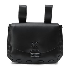 Renaissance Belt Pouch, Women Medieval Waist Bag Ren Fest Faux Leather Black