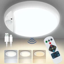 DEEPLITE Rechargeable Motion Sensor Wireless Ceiling Lights with Remote Closet