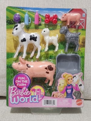 Barbie World Fun On The Farm Animal Set With Accessories