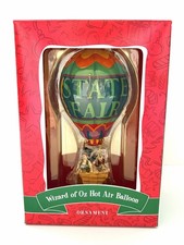 Rare Warner Bros Wizard Of Oz Hot Air Balloon Christmas Ornament Nib Mint In Box