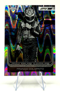 2025 Topps Chrome Formula 1 F1 Franco Colapinto #187 Black & White Raywave